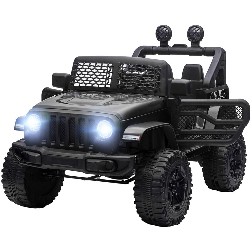 370-142V70BK HOMCOM Kids Electric Ride On Car 12V Off Road Toy with Parental Remote C