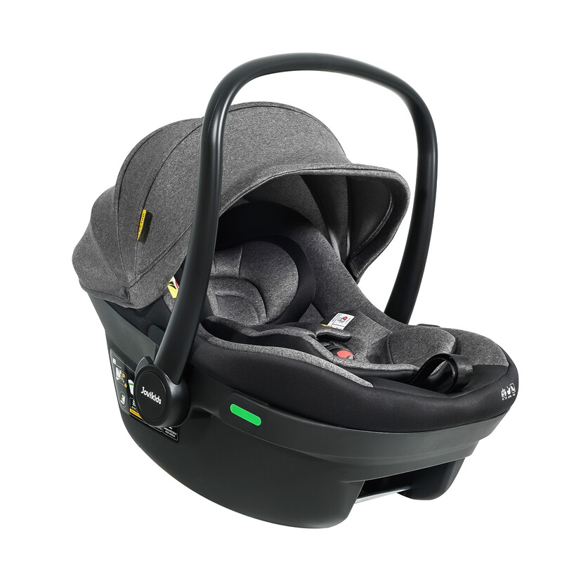 Jovikids Aria Shadow Black Babyschale, ECE R129, i-Size, Seitenaufprallschutz, 9-fach verstellbare Kopfstütze, abnehmbares Verdeck UPF50+, …