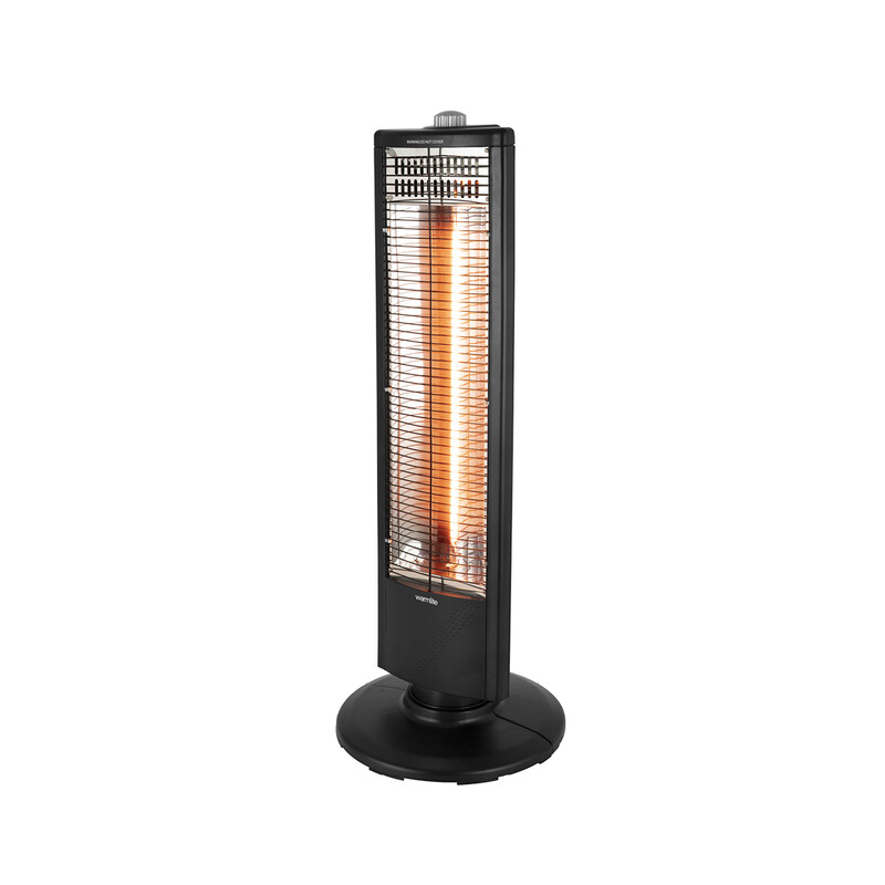 1kW Carbon Infrared Heater, 2 Heat Settings, Automatic Oscillation, Adjustable Thermo