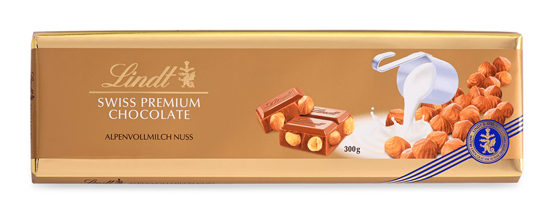 Lindt Vollmilch-Nuss Tafel, 300g