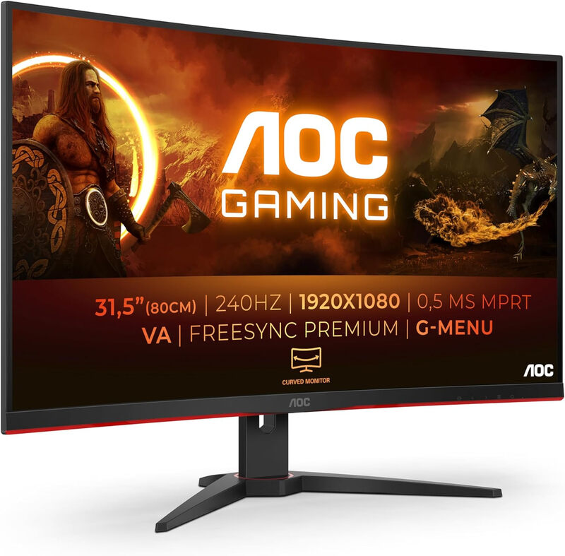 C32G2ZE/BK 31.5" Curved Full HD 240Hz 0.5ms FreeSync Gaming Monitor
