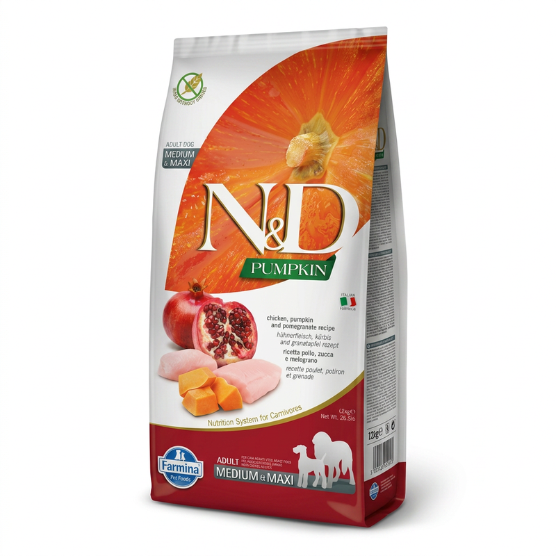 Farmina N&D Pumpkin Serie Kip Volwassen Middelgrote tot Grote Hondenvoer 12 kg