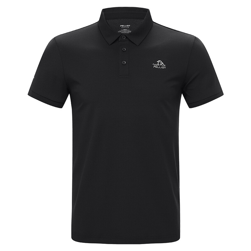 PELLIOT Short-Sleeved T-Shirt for Man Black M Camping Travel Waterproof Durable