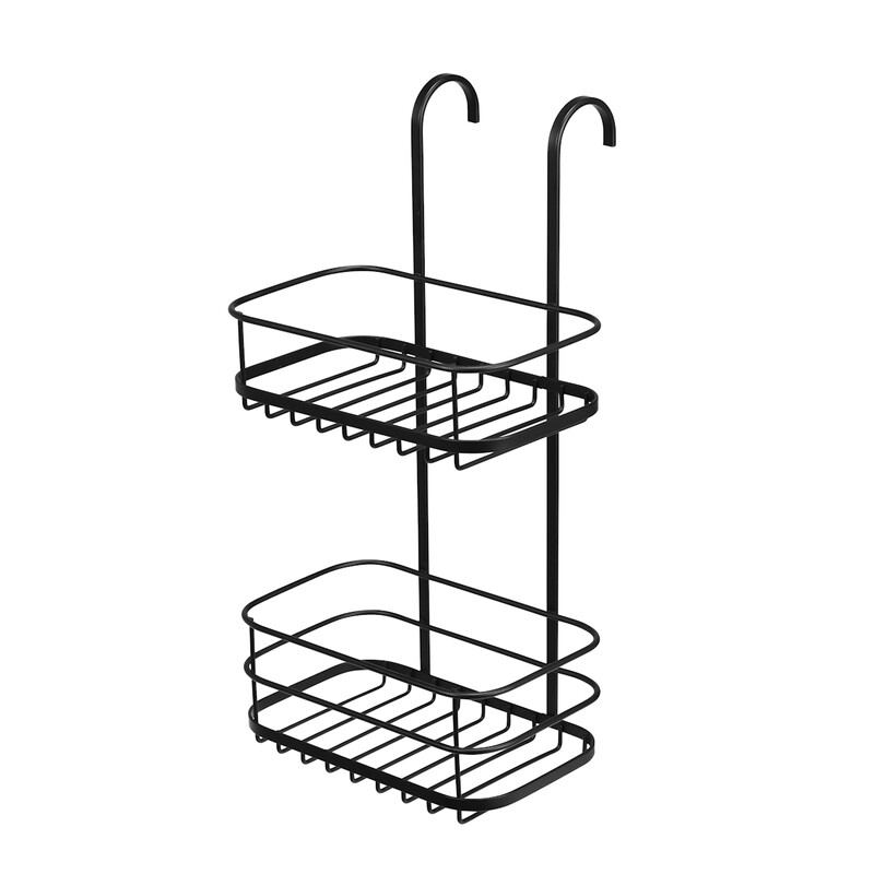 Croydex 2 Tier Hook Over Shower Caddy - Black