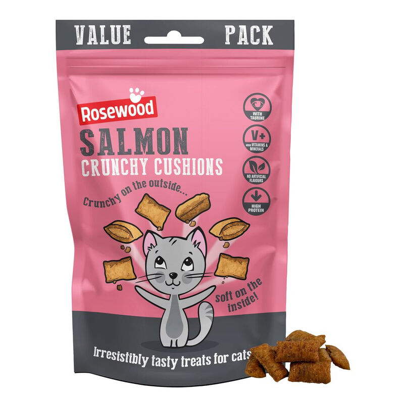 Salmon Crunchy Cushions Cat Treats Extra Large Value Pack 200g