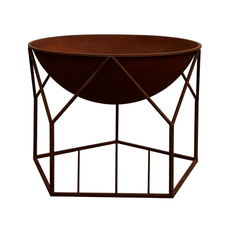 Ivyline Outdoor Buckingham Fire Pit Rust H51cm W70cm