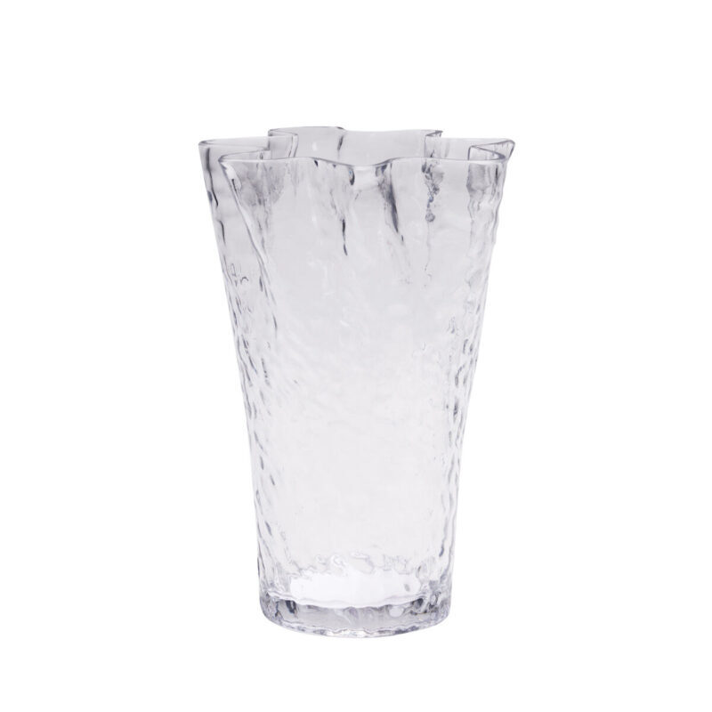 Hübsch Vase transparent avec courbes