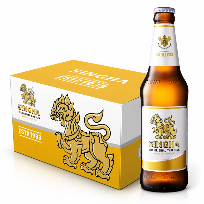 SINGHA Premium Thaise lager 5% 24 x 330 ml (Doos)