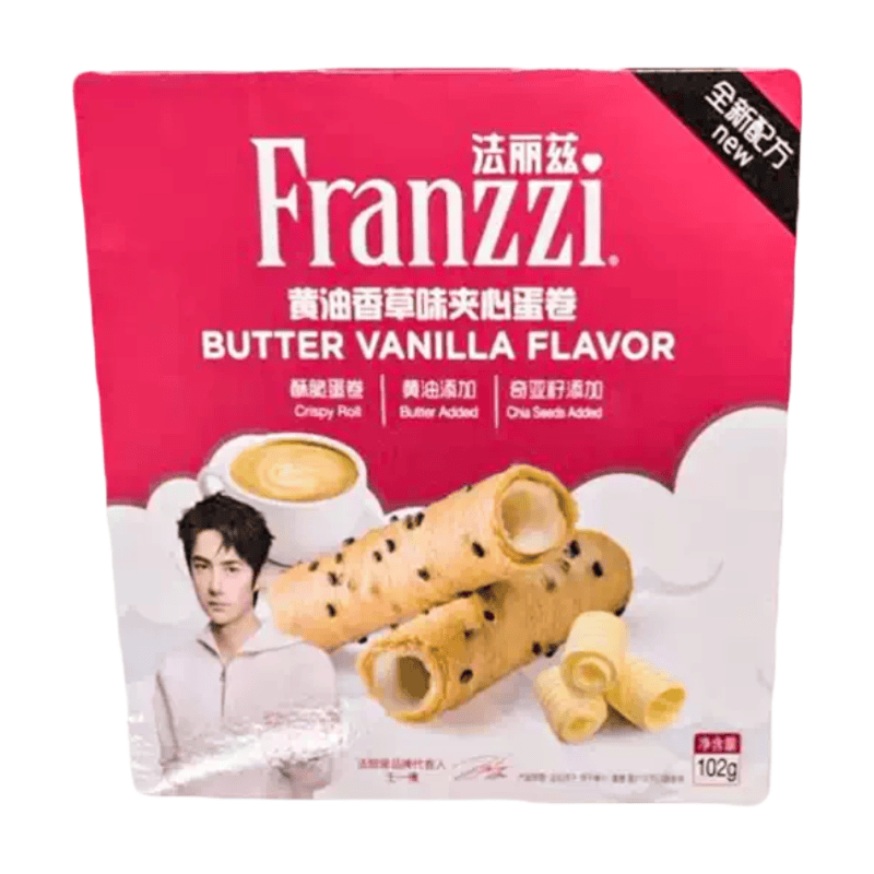 Franzzi Butter-Vanille-Geschmack Gefüllte Eierrollen, 102 g