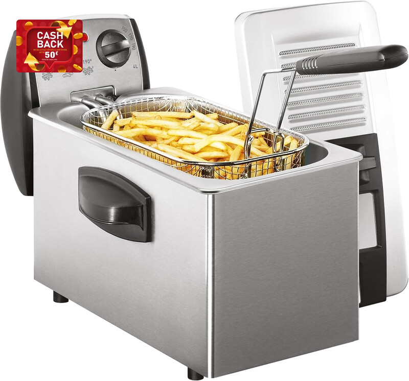 Fritel Friteuse FR 1465 - Friteuse - 4 L - 2600 W - Kijkvenster - Voor 3 tot 5 personen - Alleen olie