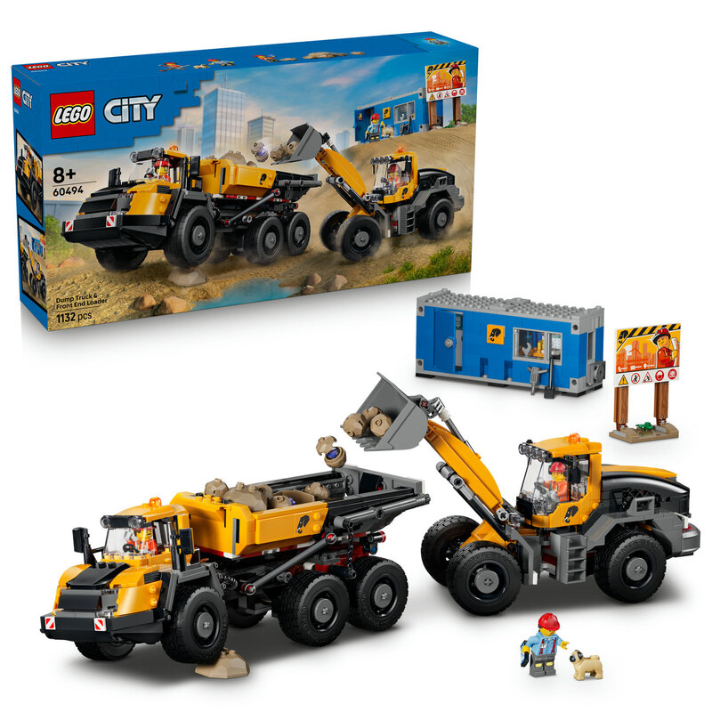 LEGO City 60494 Kiepwagen en voorlader