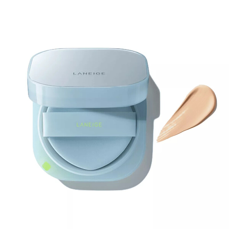 LANEIGE NEO Cushion Foundation Blau - 21W - Originalgröße + Nachfüllpackung für einen makellosen, mattierten Teint. Perfekt für unterwegs.