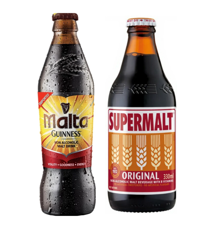 Supermalt moutdrank 330 ml & Malta Guinness moutdrank 330 ml