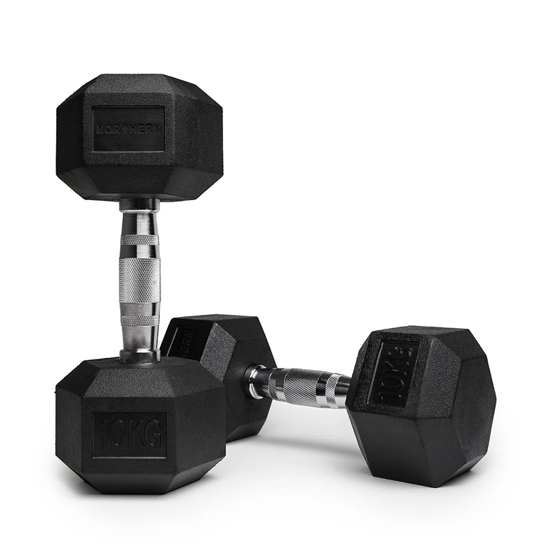 Northern Gym Equipment Hex Dumbbell Black 10kg
