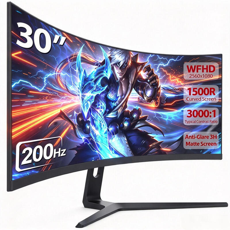 【Express-Lieferung】 CRUA 29,5 Zoll Ultrawide Curved Gaming-Monitor, 21:9 Seitenverhältnis, 2560 x 1080, 200 Hz, 1500R VA-Panel, 3000:1 …