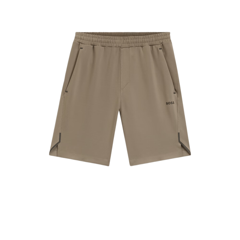 Boss Active Shorts in Quick-Dry Fabric with Reflective Logo - Light/Pastel Green