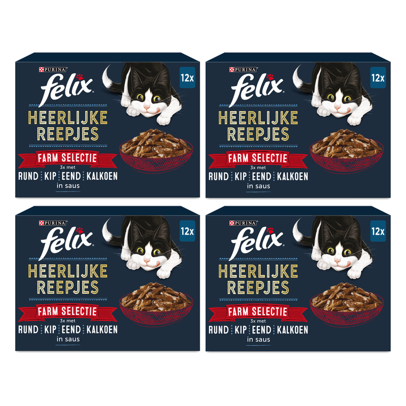 Felix Lanières délicieuses Sélection de la ferme 12* 4 = 48 x 80 g