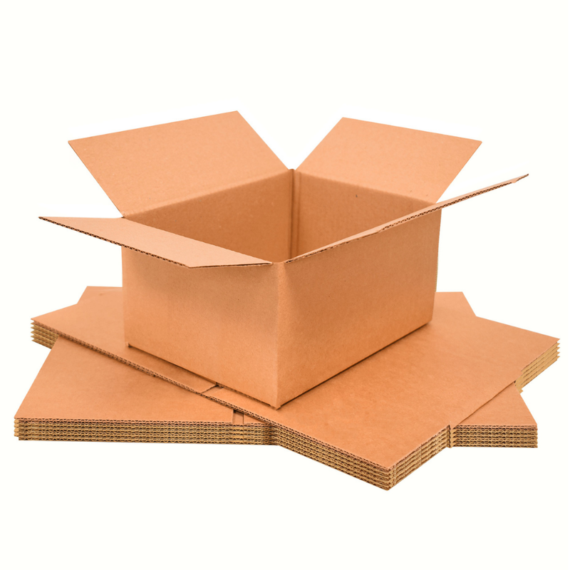 Single Wall Cardboard Boxes 8x6x4" Brown Pack of 25