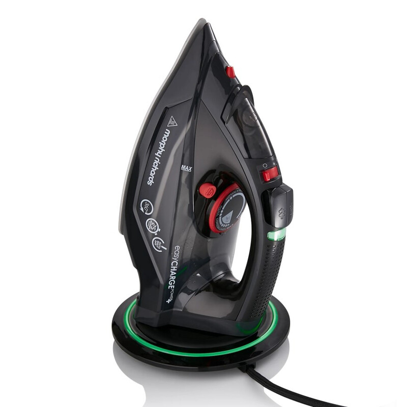 EasyCHARGE Power+ 2400W Cordless Steam Iron - Black/Red, 303251