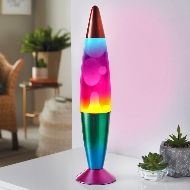 Lava Lamp Rocket Rainbow Multicolour