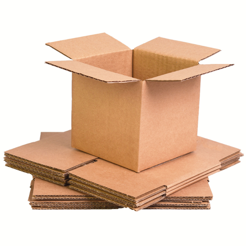 Single Wall Cardboard Boxes L10.1 W10.1x H10.1cm Brown Pack of 25