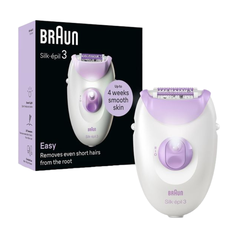 Silk-épil 3 3-0000 Epilator for Women, Corded Dry Use, Long-Lasting Hair Removal, Wee