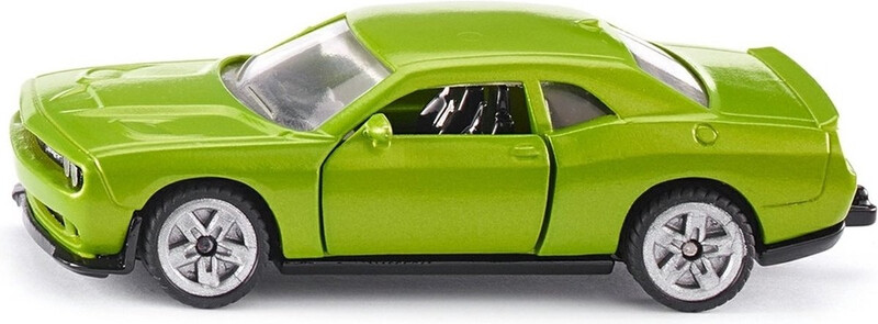 Siku diecast Dodge Challenger SRT Hellcat speelgoedauto - neon groen, 8,1 cm