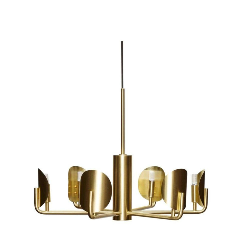Hübsch Pomp Lustre en laiton