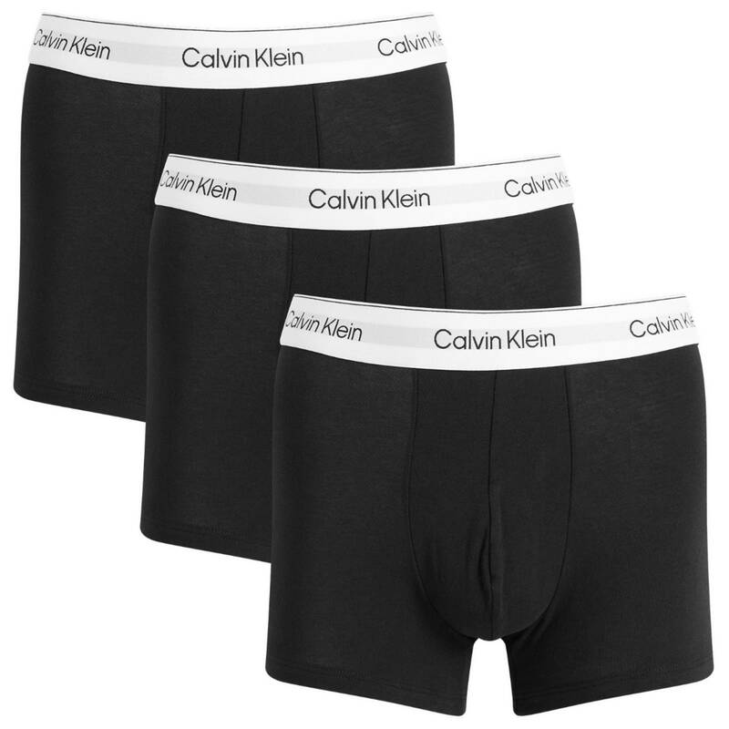 CALVIN KLEIN Boxers courts en coton extensible Icon, lot de 3, noir/blanc, taille