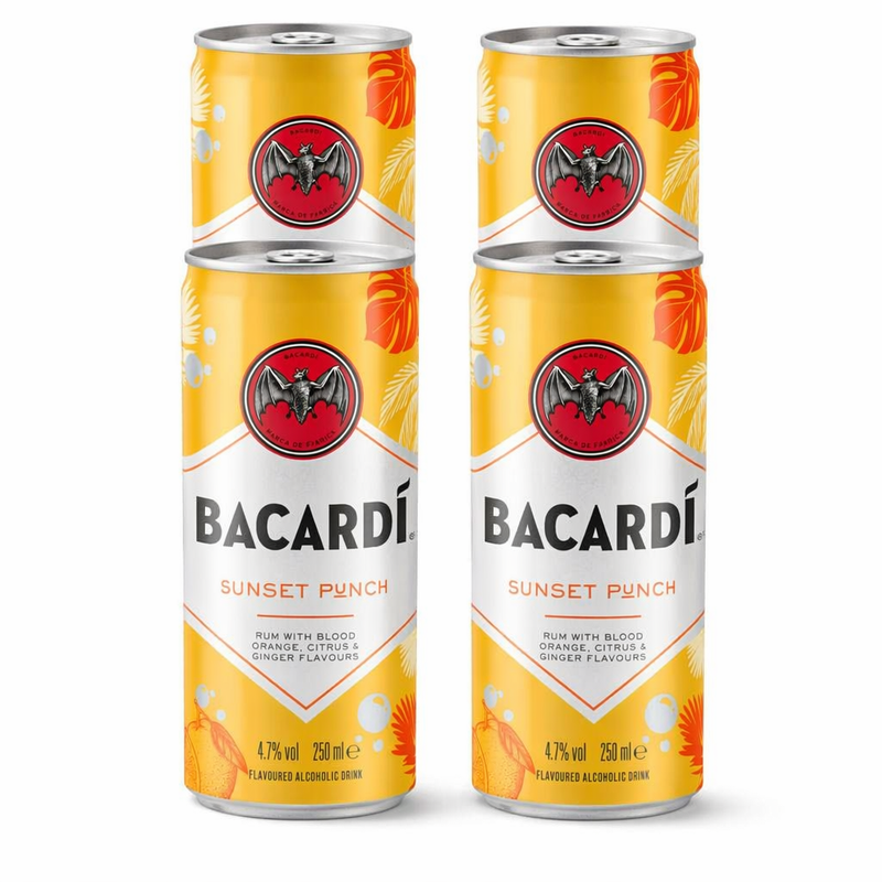 Bacardi Sunset Punch – 4 x 250 ml