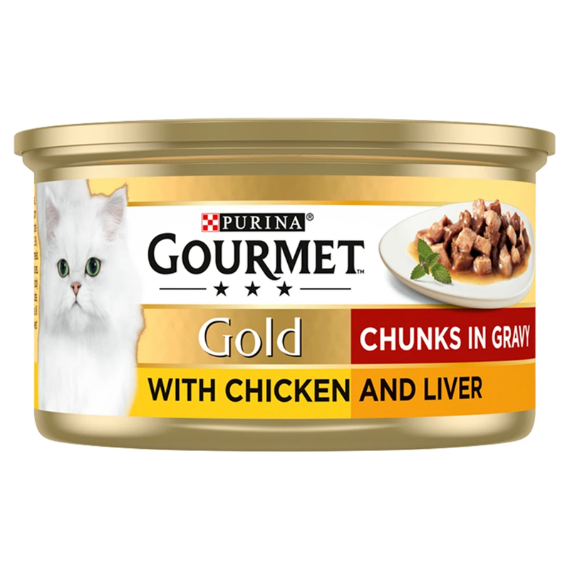 Gold Chunks in Gravy with Salmon and Chicken 85g