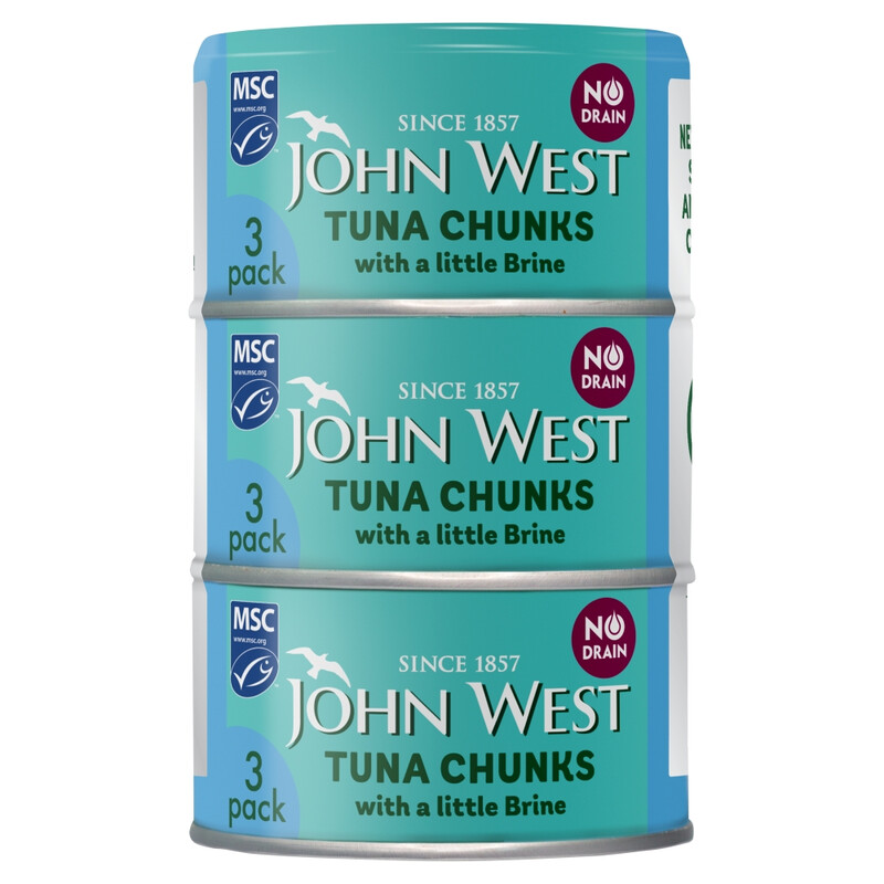 No Drain Tuna Chunks In Brine 3 X 100g