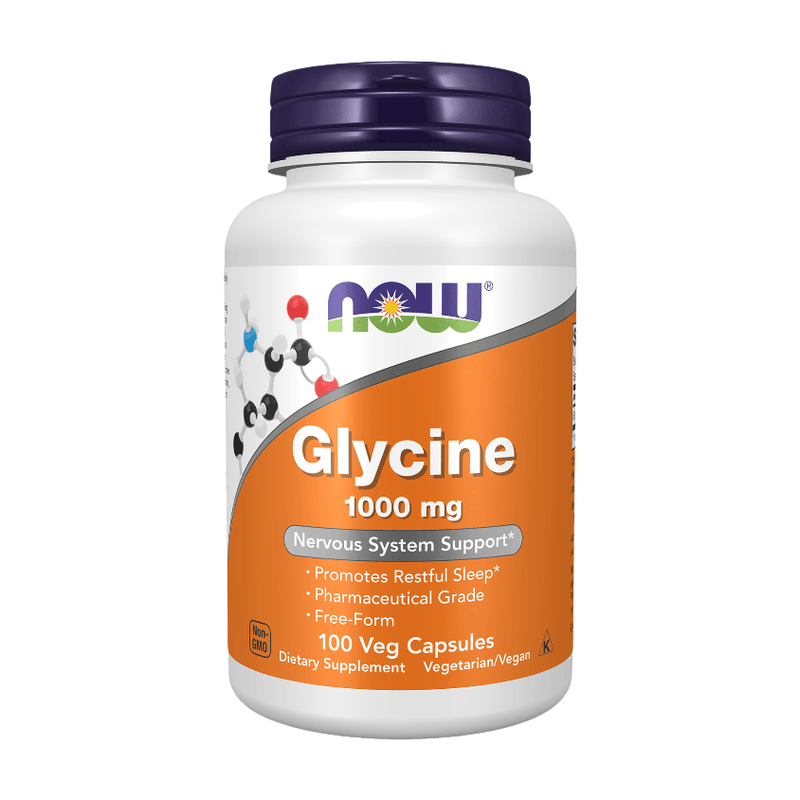 Now Foods Glycine Sleep Calm 1000Mg Capsules - 100 Vegan Capsules