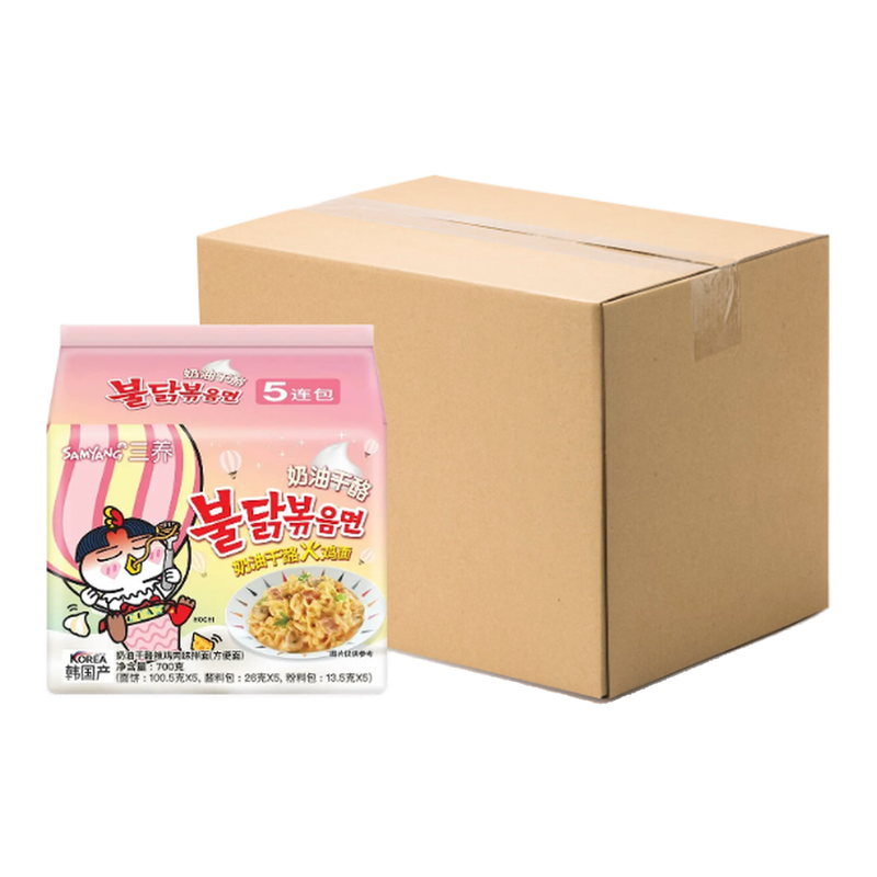 SamYang SAMYANG Hete Kip Ramen (Roomkaas smaak) 140g x 5p x 8