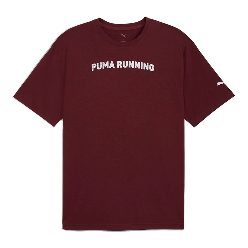 Puma Men's Run Graphic Tee Oversized - Ruby Shimmer