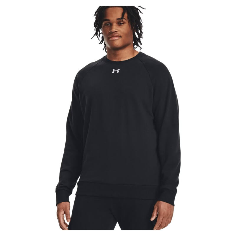 Under Armour Heren Ua Rival Fleece Crew Zwart/Wit Rival Collection MD