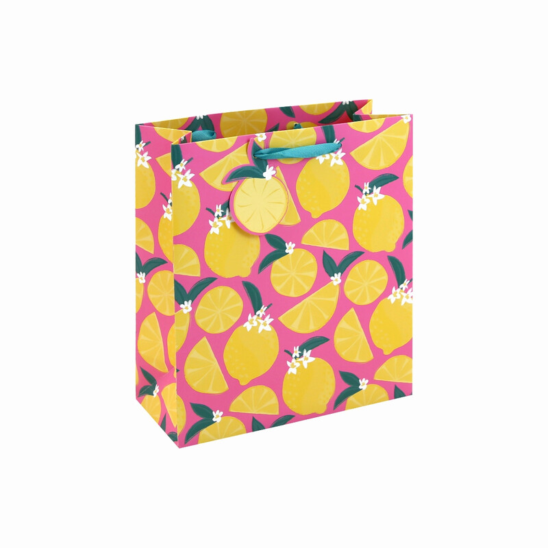 Lemon Print Gift Bag Medium