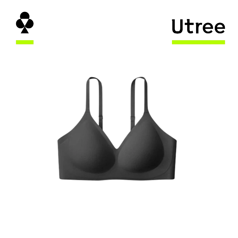 Utree - Bügellose Damen-BH, für kleine Brüste, mit Trägerstütze, ohne Träger, rückseitige Träger, verhindert das Ausbeulen, verhindert das Herunterhängen, schwarz - 160-165/90-95 (L)