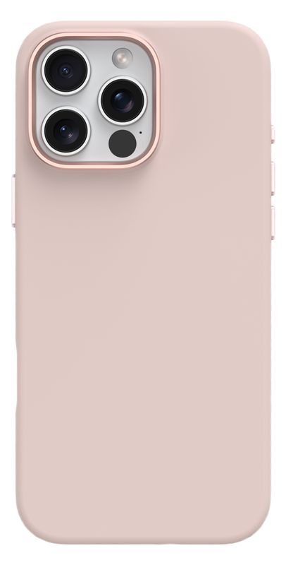 Nature Series Magnetic Silicone Phone Case - iPhone16 Pro - Light Pink