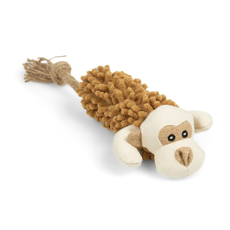 Buddies Shaggy Monkey Plush Dog Toy