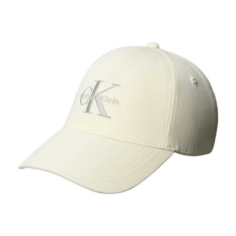 Calvin Klein Embroidered Monogram Logo Twill Cap - Green Essence