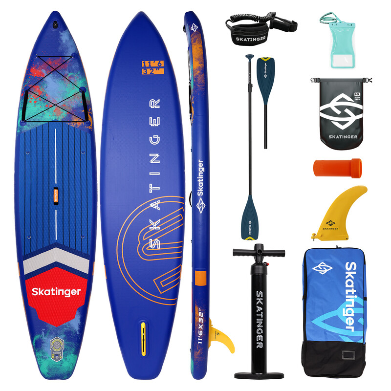 SKATINGER Interstellar Blue 11.6 x 32 x 6 in Skateboard Deck