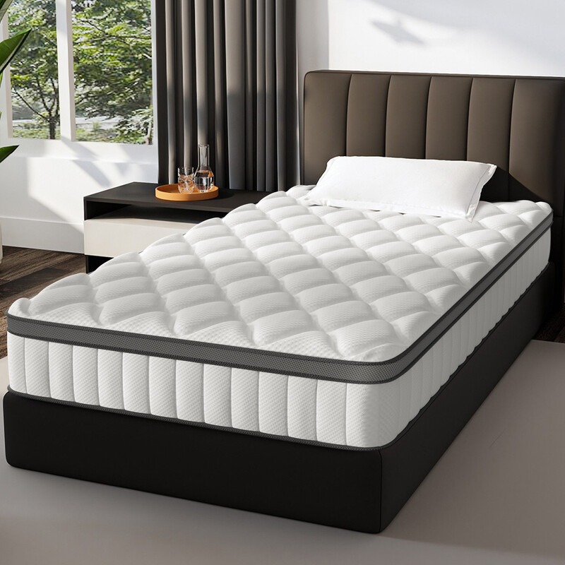 Matras, 7-zone binnenveringsmatras, 90 x 200 cm, 25 cm hoog, H3, orthopedisch matras, met hoeslaken, 9-zijdig ademend materiaal, voor kinderen en volwassenen