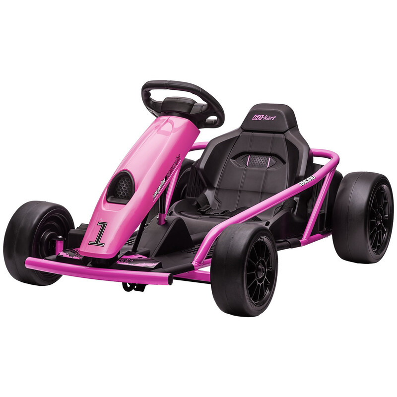 370-303V70PK HOMCOM 24V Electric Go Kart for Kids, Ride-On Racing Go Kart with Drift