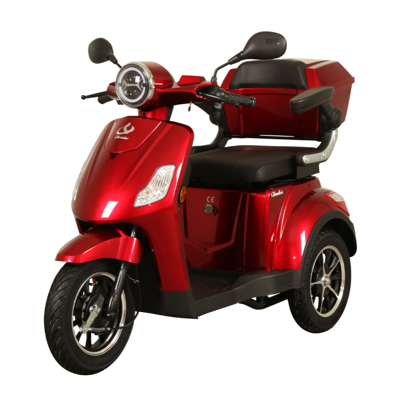 Chunlai CL-06Z-60 Elektrisches 3-Rad-Fahrrad, EU-Typgeprüft L2e-P, 1000 W Motor, Lithium-Akku, 25 km/h, Rot