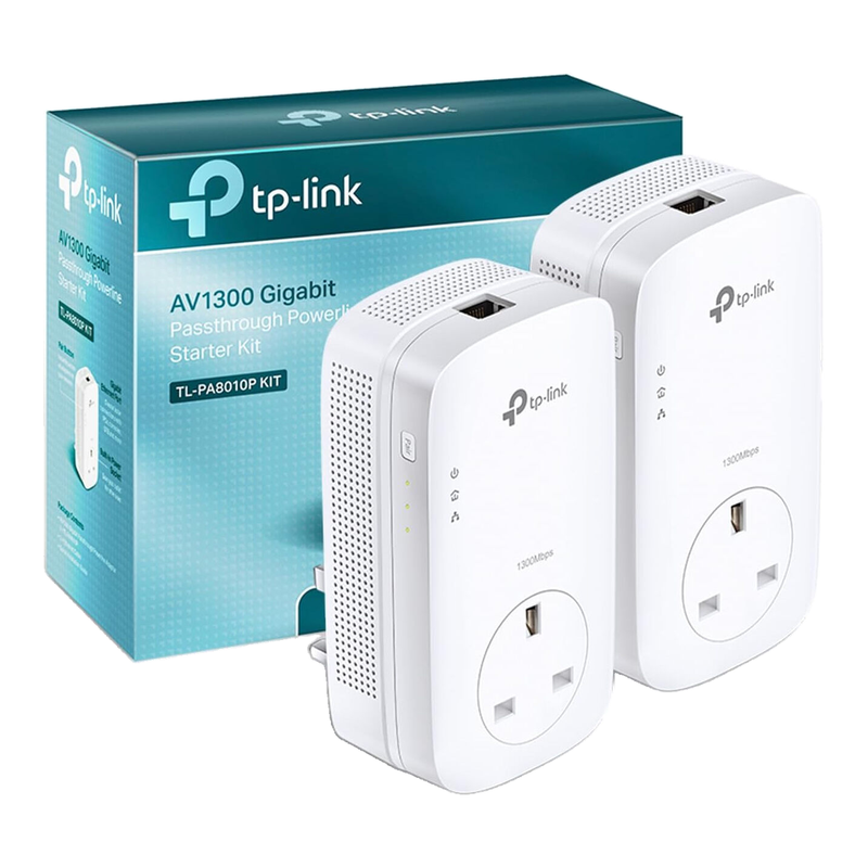 TP-Link TL-PA8010P KIT AV1300 Gigabit Passthrough Powerline Adapter Kit