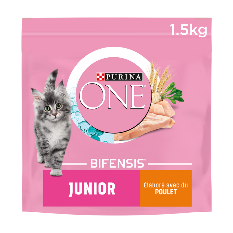 Croquettes Pour Chat Junior Poulet Bifensis Purina One Le Sac D'1 5kg