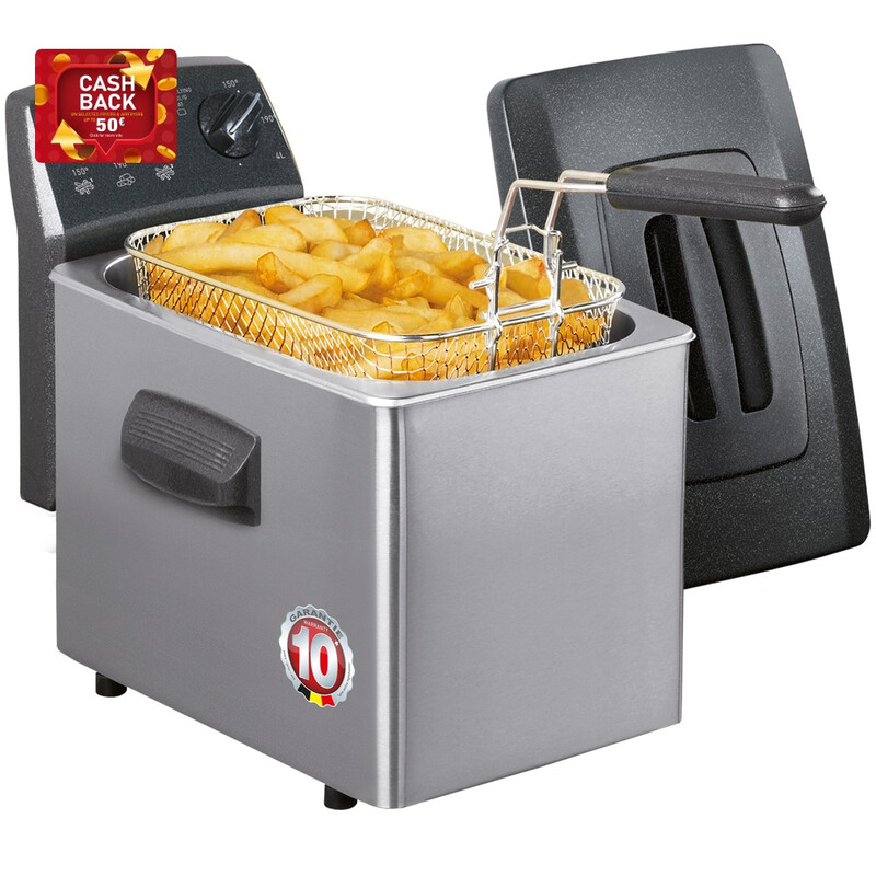 Fritel Friteuse - Turbo SF® 4049 - Friteuse met stofdicht deksel - Friteuse voor olie en vast vet - Friteuse voor 1-2 personen - 2000 W - 2 L