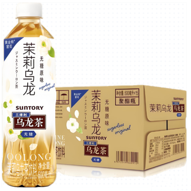 Sugar-Free Jasmine Oolong Tea, 500ML (15 Bottles)