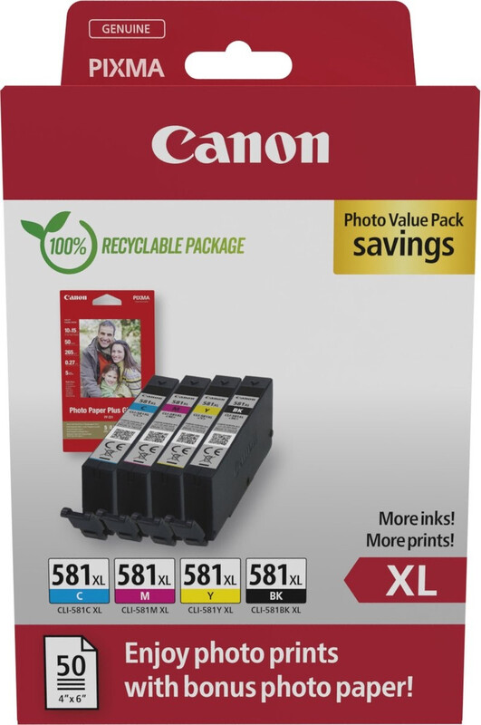 Canon 2052C006 inktcartridge 4 stuk(s) origineel hoog (XL) rendement zwart, cyaan, magenta, geel